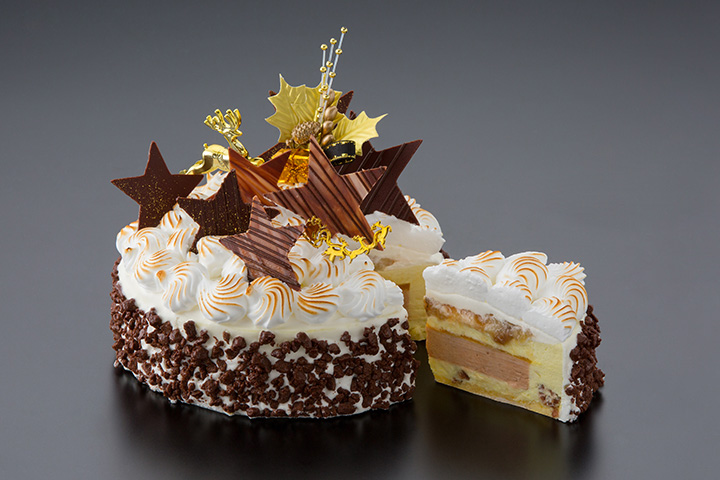 チョコレートとバナナのケーキ
