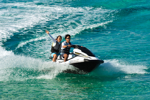 tandem ride on a jet ski