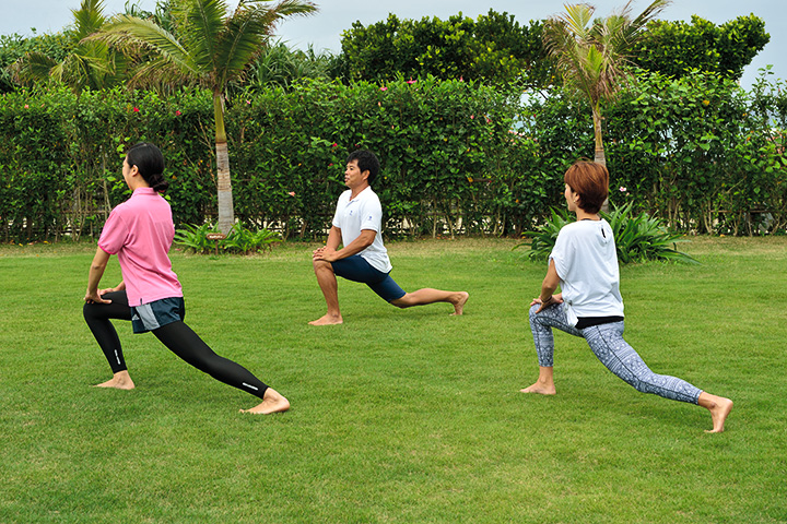 a group of people enjoying nature workout