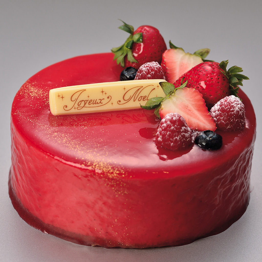 赤いクリスマスケーキ